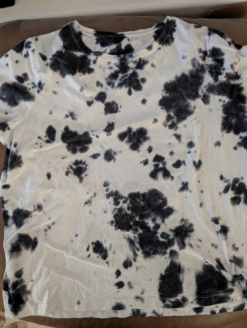 Danskin Black/white Tie-Dye Top
